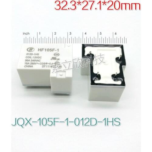 5pcs New Relay JQX-105F-1 012D-1HS JQX-105F-1 024D-1HS HF105F-1 024D-1HS HF105F JQX 105F 1 012D 1HS 4PIN Normally Open 30A