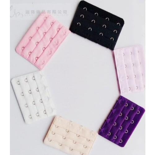 5pcs Free Shipping Ladies Useful Bra Extenders Strap Extension 4 Hooks 3 Rows Adjustable Belt Buckle Multi Color Available