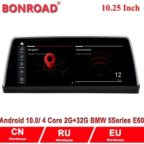 Bonroad 10.25inch Android 10.0 Car Radio GPS Navigation Car Multimedia Player For BMW 5 Series E60 E61 CCC/CIC Autoradio Carplay