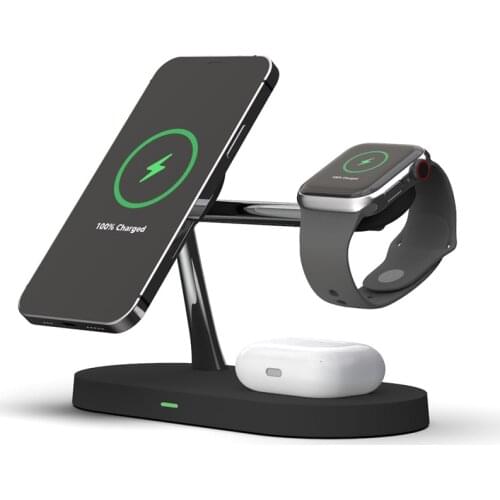 15W Wireless Charger Fast 5 in 1 Phone Magnetic Charging Holder For Phone Watch for Airpods Induction Wireless Chargers