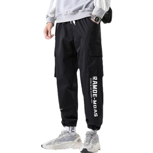 Trousers for Men Harajuku Men Pants Fashion Cargo Pants Streetwear Pants with Pocket Jogging Men Clothing Oversize Men Trousers