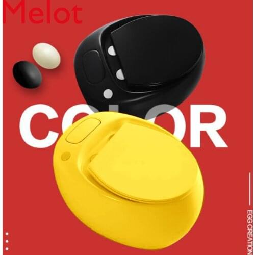 Black personality creative color toilet without water tank Small household toilet Pumping pulse egg-shaped toilet