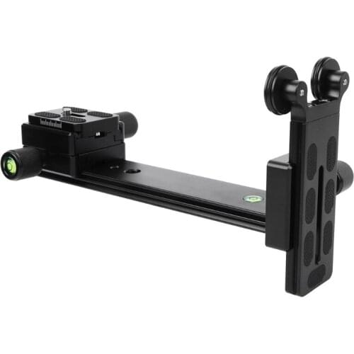 L-200 Telephoto Lens Support Bracket Long-Focus Stand Holder with 1/4 & 3/8-inch Screw Thread for Tripod Ball Head DSLR