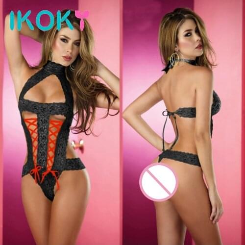 IKOKY Hot Erotic Lingerie Open Crotch Costumes Sex Toys for Women Women Teddies Bodysuits Sexy Lingerie Porn Sexy Underwear