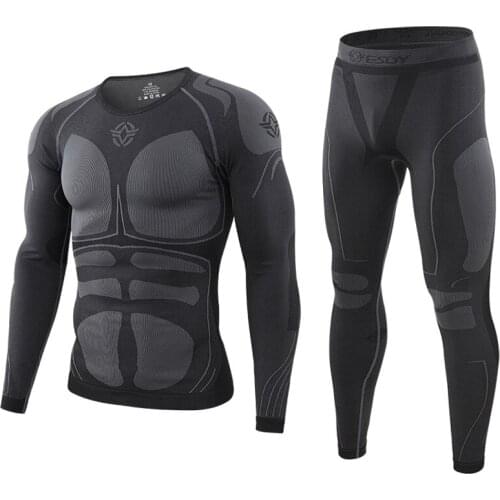 NEW Thermal Underwear Set Brand Winter Mens Long Johns Elastic Fleece Thermo Underwear Compression Fitness Tracksuits Hot
