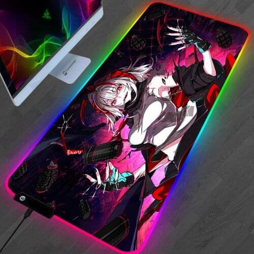 Pc Gamer Complete Gaming Mouse Pad Anime RGB Arknights Mausepad Rug Varmilo Desk Mat Gamers Accessories Mice Keyboards Computer