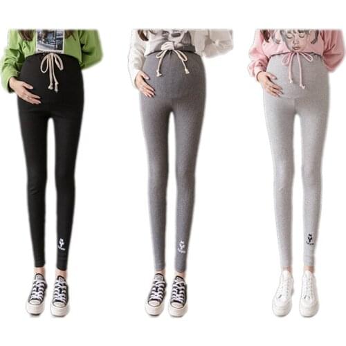 Maternity Leggings Soft Slim Adjustable Waist Trousers For Pregnancy Women Clothes Pants Ropa Mujer Embarazada Premama E0153