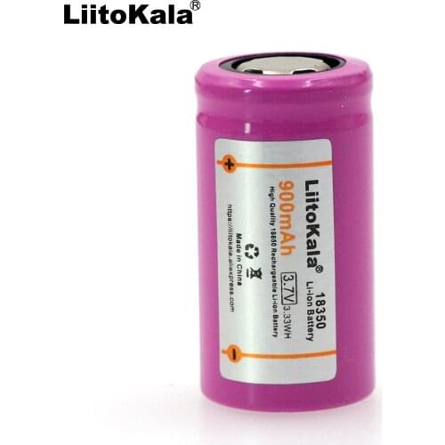 Liitokala ICR18350 lithium battery 900 mAh battery 3.7 V power cylindrical electronic smoking lamps