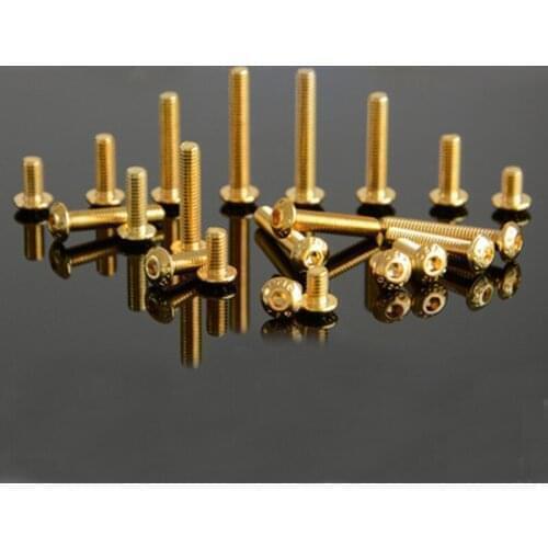 M4 Hex socket Screw Half Round head Bolts Allen Nail Bolt Titanium Plating Screws 3-20mm Length