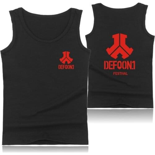 Most High Electronic Music DEFQON 1 mens tank tops shirt summer gym vest cotton bodybuilding tank top men fitness clothing