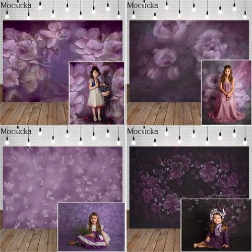 Mocsicka Flowers Photography Background Backdrop Hand drawn style Child Pregnant Woman Portrait Photo Decoration Props Studio
