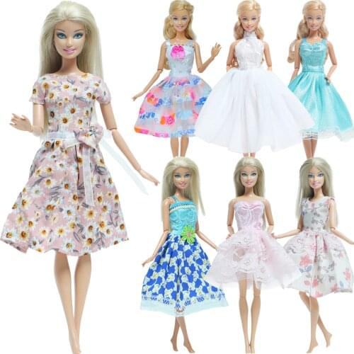 Fashion Mix Style Wedding Party Doll Dress Wedding Party Gown Summer Skirt Clothes for Barbie Doll Accessories DIY House Toys
