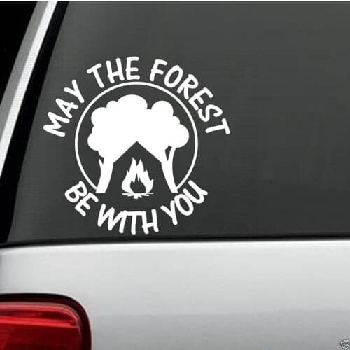 May The Forest Funny Camper Camping Decal Sticker window decal 15cm