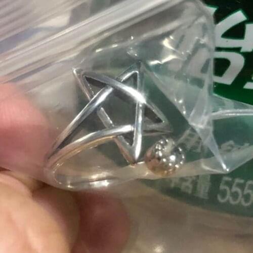 OUFEI Open Ring For Women 925 Sterling Silver Rings Star Crystal Fine Vintage Wedding Ring Charm Jewelry Girl Gift