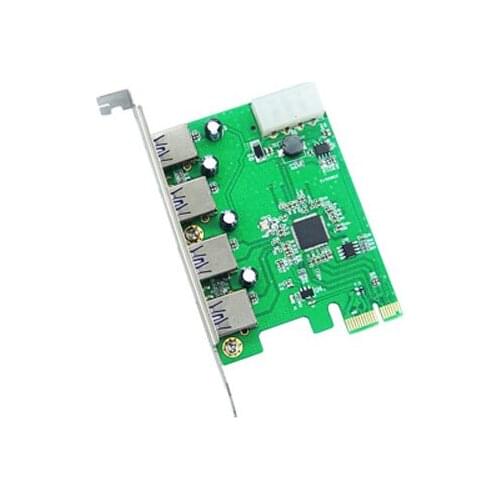 PCI Express to 4-port USB3.0 Convert Card Adapter for Desktop Support Win Mac OS