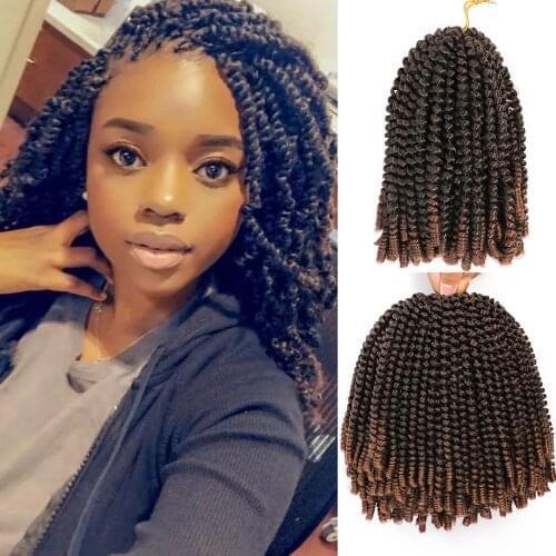 MIMO Shiny Twist Crochet Braids Hair Heat Resistant Synthetic Wigs Three Color Available For Women