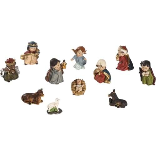 Nativity Statue Christmas Figurine Nativity Scene Miniatures Catholic Gifts Decora