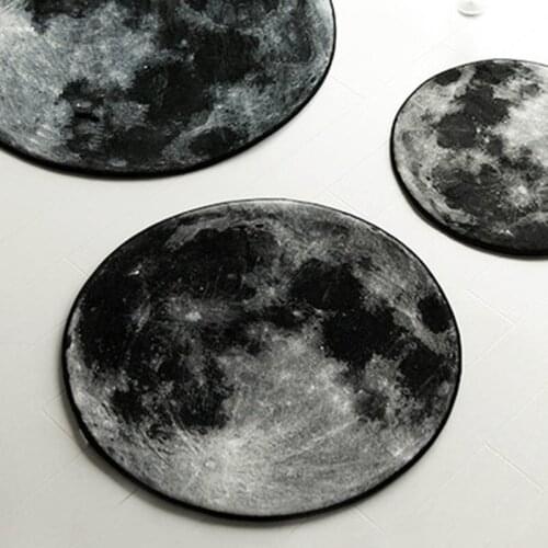 Trend Nordic Round Suede Carpets For Living Room Bedroom Mat/Rugs Planet/earth /moon Rug Room Kids Decor Area Carpet Large Crawl