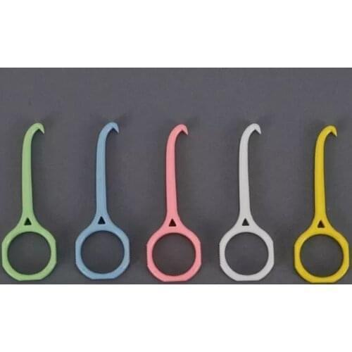 50Pis Dental Plastic Aligner Retainer Remove Take Off Invisible Brace Pull Hook Five Colors