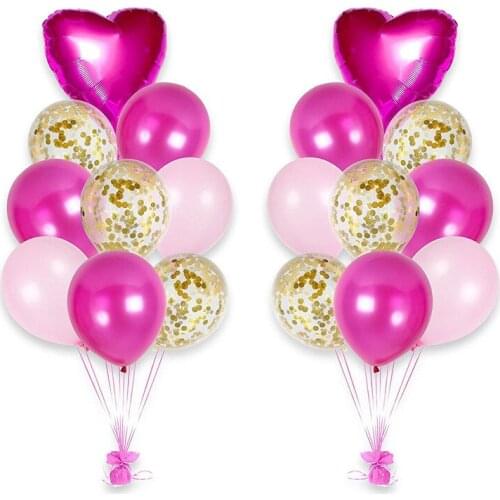 Wedding Decoration 1Set Black Gold Foil Balloon Team Bride To Be Confetti Balloons Baby Shower Birthday Party Favor DIY Air Ball