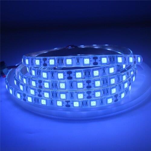 12V UV Ultraviolet 395-405nm led strip black light 5050 SMD 60led/m Waterproof tape lamp for DJ Fluorescence party