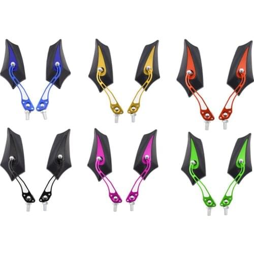 Universal Motorcycle Rearview Mirrors 8mm 10mm For Yamaha For Honda For Kawasaki For Suzuki Clear Lense