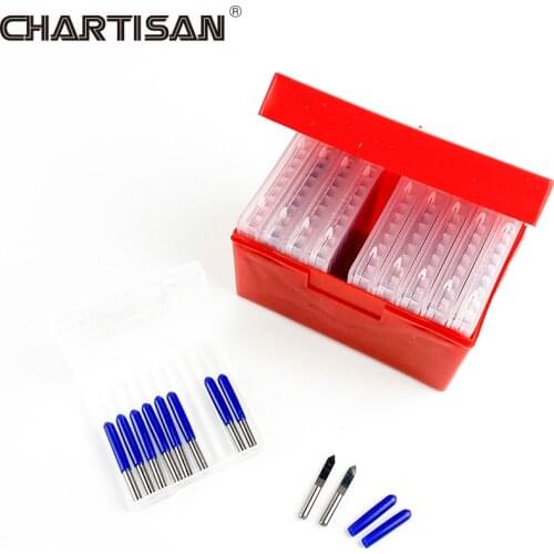 V Sharp Tip Chamfer 10/15/20/25/30/40/45/60/90 Degree Pyramid Engraving Bit End Mill Tungsten Carbide PCB 3D Milling Cutter