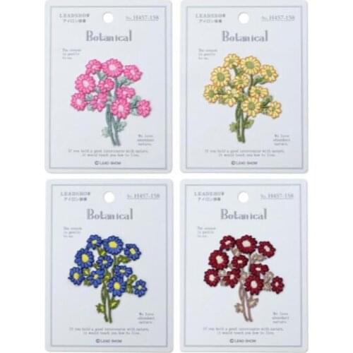 Embroidered Flower Appliques Patches Iron On Decorative Patch For Clothing Sewing Accessories