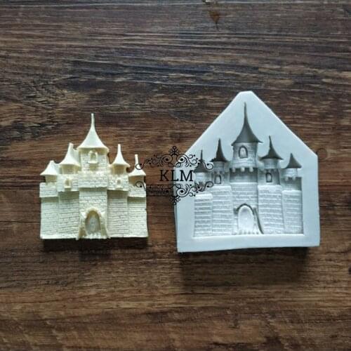 Top Quality Castle Shape Silicone Fondant Cake Decoration Molds Chocolate Candy Mold DIY Baking Tools