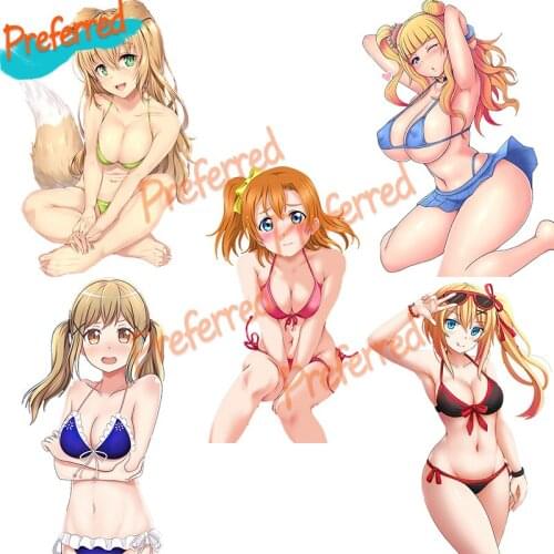 High Quality Bikini Sexy Girl Kawaii Anime Sticker for Skateboard Bike Motorcycle Auto Car Gabinete Gamer Decals Waterproof PVC