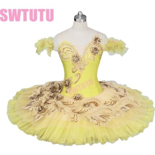 Yellow Ballet Tutu,Classical ballet tutu with high quality lace,professional ballet tutu,tutu dance BT9024