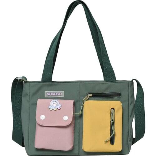 Ladies Handbags Big Pockets Cloth Totes Shoulder Bag Cotton Shopping Women Eco Reusable Shopper Bags Women messenger Bag