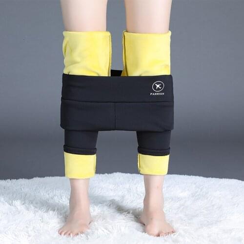 Women Winter Thicken Moisturizing Pants Y2K High Waist Skinny Warm Sport Pant Plus Size Casual Leggings Fleece Trousers P225