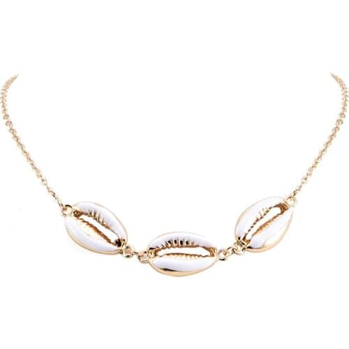 2019 New Seashell Shell Chocker Necklace Pendant For Women Bohemian Gold Necklaces Beach Jewelry