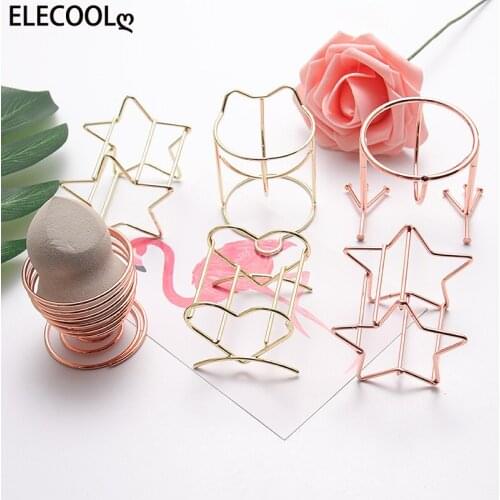 ELECOOL Makeup Sponge Powder Puff Rack Beauty Puff Drying Stand Holder Bracket Box Puff Organizer Beauty Shelf Holder Tools 1pc