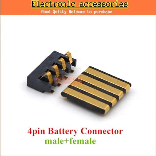 5pair 4pin battery connector male+female plug Inner Battery Clip Contact Connector replacement for all-purpose