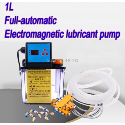 Automatic 1L Electromagnetic Lubricant Pump For CNC Router And Lathe Guide Oil Injection Pump