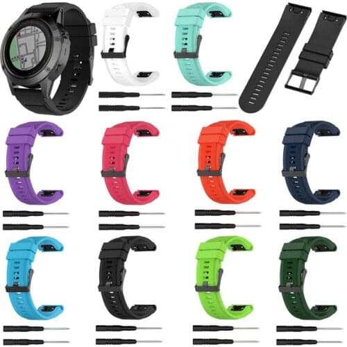 26mm Quick Install Wrist Band For Garmin Fenix 5X Descent Mk1 Fenix3/HR D2 Bravo