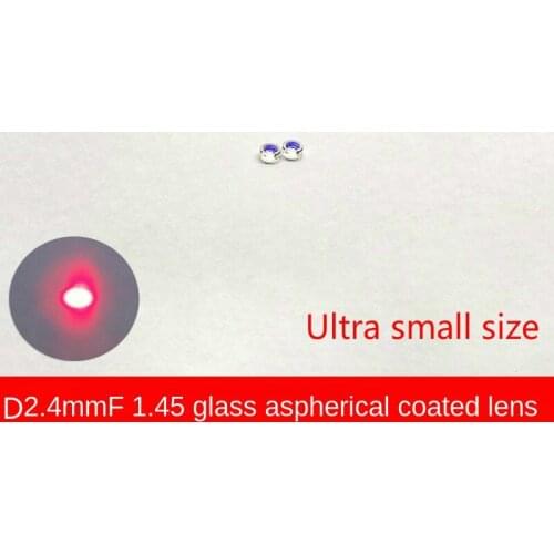 D2.4 Focal Length 1.45 Laser Module Glass Aspherical Collimation Coating Optical Lens Focusing Lenses Emission Tube