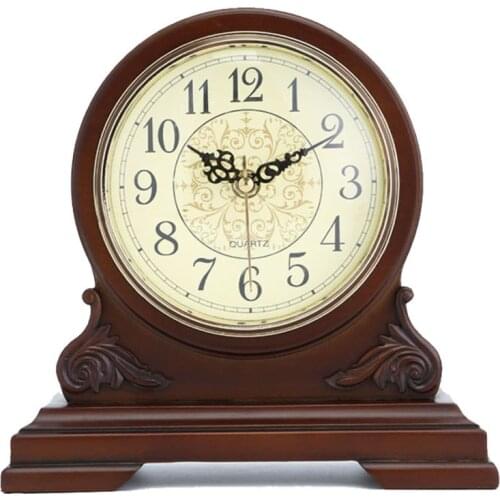 Europe Vintage Solid wood clocks Digital clock for table desk clock home decor Table clock Decorations for home Alarm clock