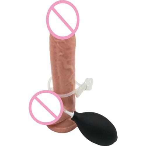Water Spray Dildo Ejaculation Realistic Big Dildo Sucker Artificial Soft Silicone Penis Erotic Toys For Female Mastrubator