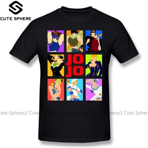 Jojo Bizarre T Shirt Jojo S Bizarre Adventure T-Shirt Short Sleeve Summer Tee Shirt Fun Graphic 5x 100 Cotton Mens Tshirt