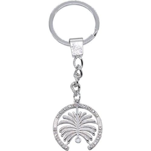 Glamour fashion Dubai Palm Island Key Holder High Quality Key Chains Keychain Jewelry Handmade Pendant Charm Lucky Jewelry