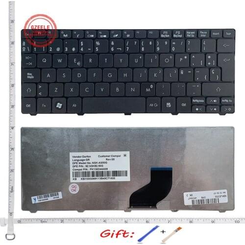Spanish Keyboard For Acer Emachines ZE6 ZE7 PAV70 PAV01 PAV80 NAV50 350 eM350 NAV51 355 eM355 D255E AOD255E NAV70 POVE6 SP Black