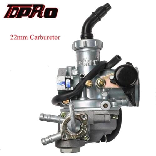 TDPRO PZ22 22mm Racing Carburetor & Fuel Tap Cable Choke 50cc-150cc Motorcycle ATV Gokart Buggy Pit Dirt Bike 4 Wheeler Coolster