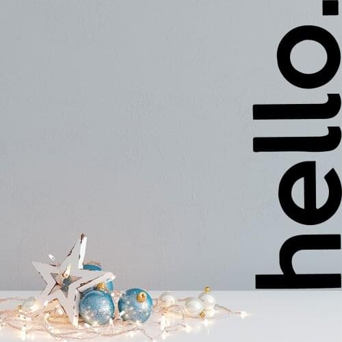 Classic hello words Wall Sticker Removable Self Adhesive Watercolo Living Room Children Room Decoration Accessories Murals