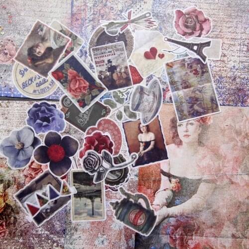 Beautiful Vintage Post Women Art Project Junk Journal Material Washi Sticker Pack Journaling Supplies Scrabpooking Craft Paper