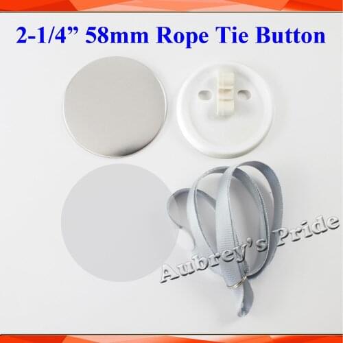 2-1/4" 58mm 100 Sets Rope Tie Badge Button Supply Materials for NEW Professional Badge Button Maker