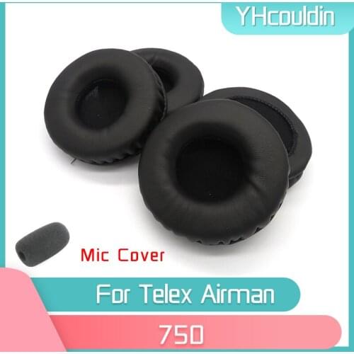 YHcouldin Earpads For Telex Airman 750 Headphone Mic Cover Accessaries Replacement Wrinkled Leather