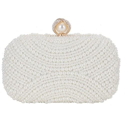 New Pearl Make Up Case Bag Dinner Bag Handbag Beauty Shoulder Bag Banquet Wallet Evening Pearl Tote Hobos Coin Purse